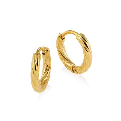 LEAH Øreringer Gullfarget Stål