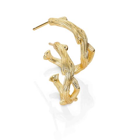 Øreringer 925 Forgylt Sølv