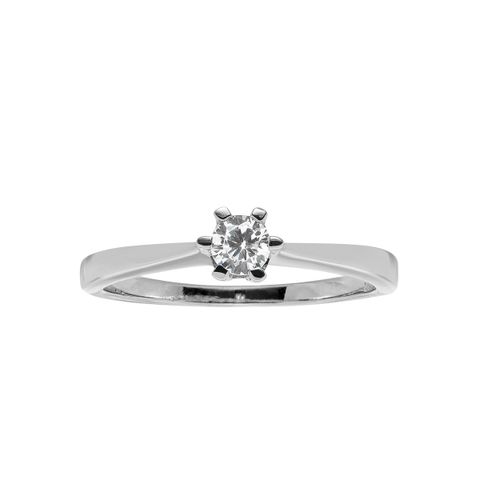 Helene Diamantring 585 Hvitt Gull 0,20 ct.