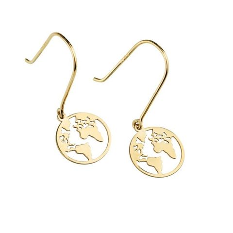 Øredobber Jordklode 375 Gult Gull