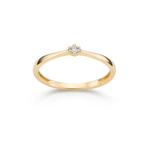 Aurora Diamantring 585 Gult Gull 0,03 ct