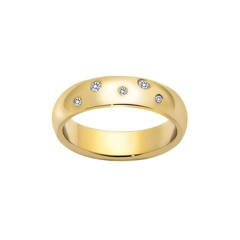 Giftering 5 mm Polert 5 Diamanter 0,07 ct