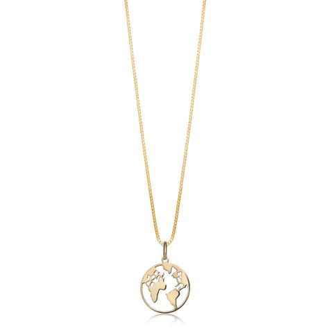 Halssmykke Jordklode 375 Gult Gull
