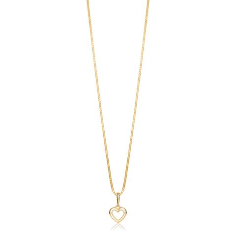 Halssmykke Hjerte 375 Gult Gull