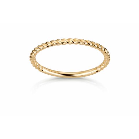 Ring Tvinnet 375 Gult Gull