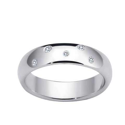 Giftering 5 mm Polert 5 diamanter 0,07 ct