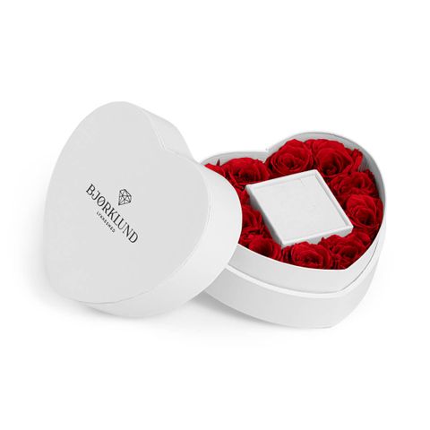 Roseeske Hjerte Rød 95x80x50 cm