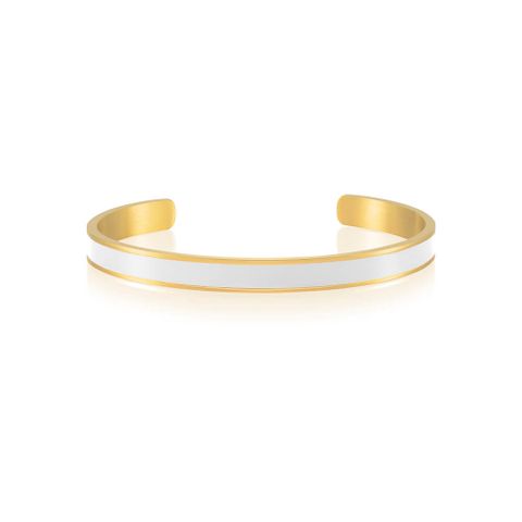 HERMINE Armring Gullfarget Stål Hvit