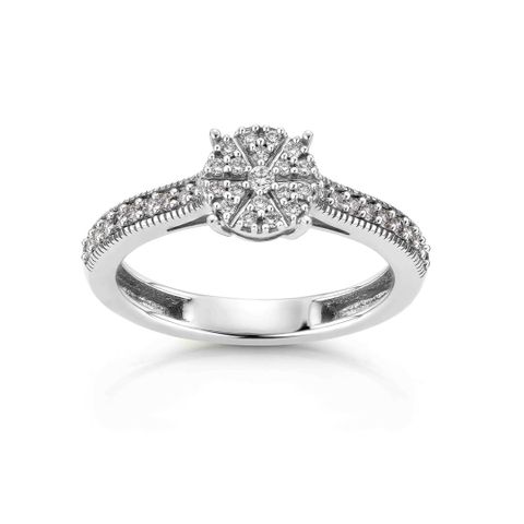 KARIN Diamantring 375 Hvitt Gull 0,25 ct