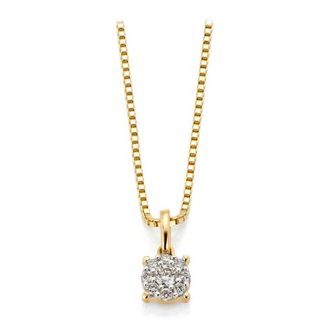 DIANA Diamantsmykke 375 Gult Gull 0,11 ct