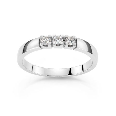 Alliansering 585 Hvitt Gull 0,15 ct.