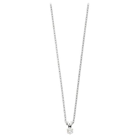 Aurora Diamantsmykke 585 Hvitt Gull 0,12 ct