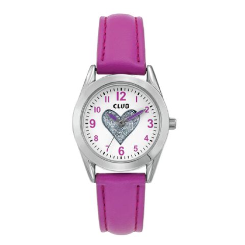 Barneklokke Hjerte Lilla 27 mm