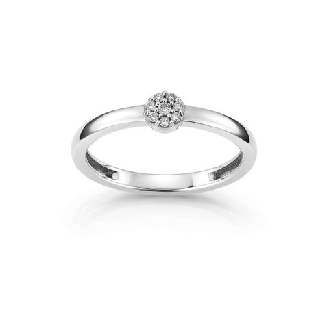 MARY Diamantring 375 Hvitt Gull 0,06 ct