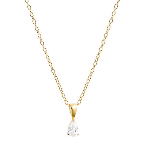 Belle Halssmykke Gullfarget Stål Hvit