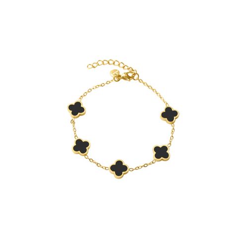 MERETE Armbånd Gullfarget Stål Sort