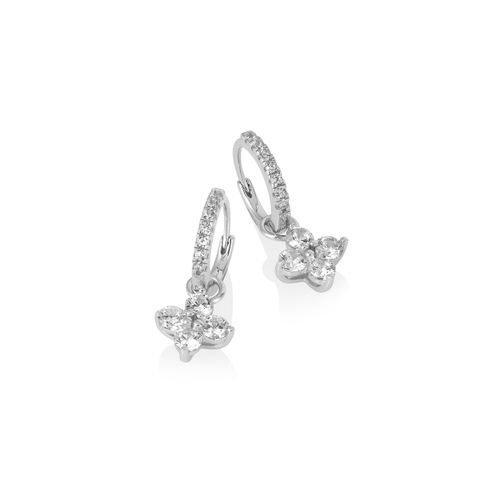 Øreringer blomst 925 sølv