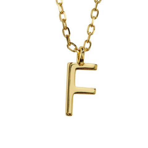 Bokstavsmykke 925 Forgylt Sølv