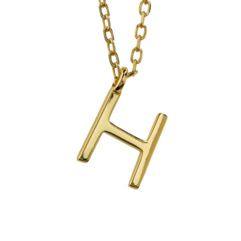 Bokstavsmykke 925 Forgylt Sølv