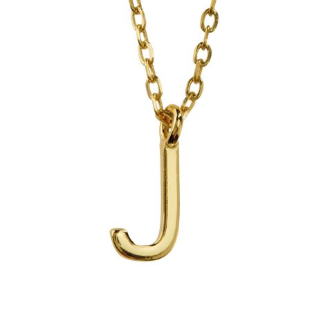 Bokstavsmykke 925 Forgylt Sølv