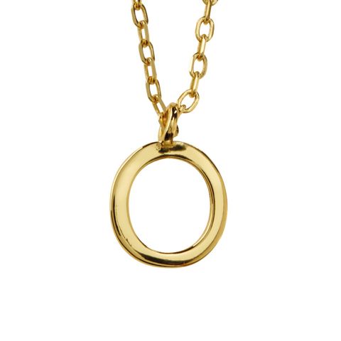 Bokstavsmykke 925 Forgylt Sølv