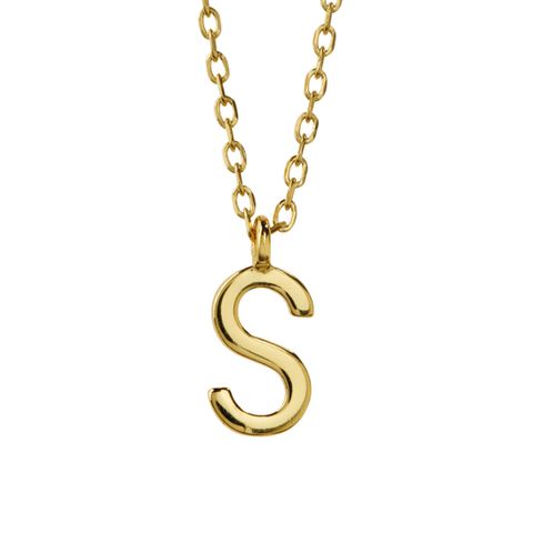 Bokstavsmykke 925 Forgylt Sølv