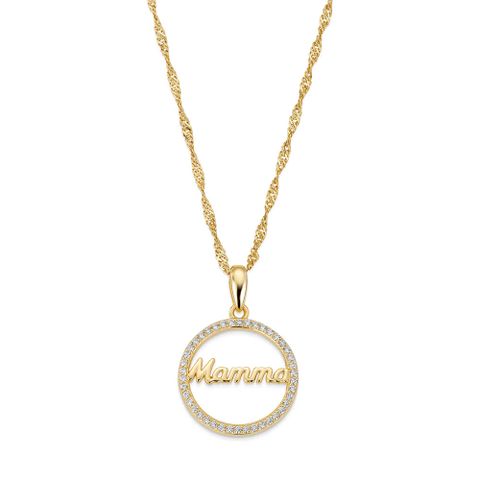 Halssmykke Mamma 925 Forgylt Sølv