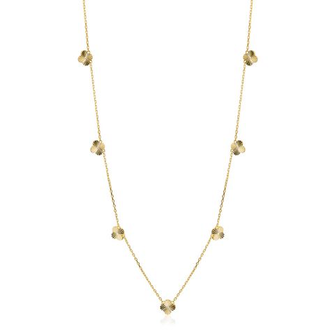 Halssmykke Blomst 925 Forgylt Sølv