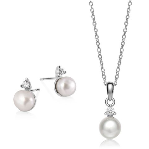 Smykkesett Perler 925 Sølv