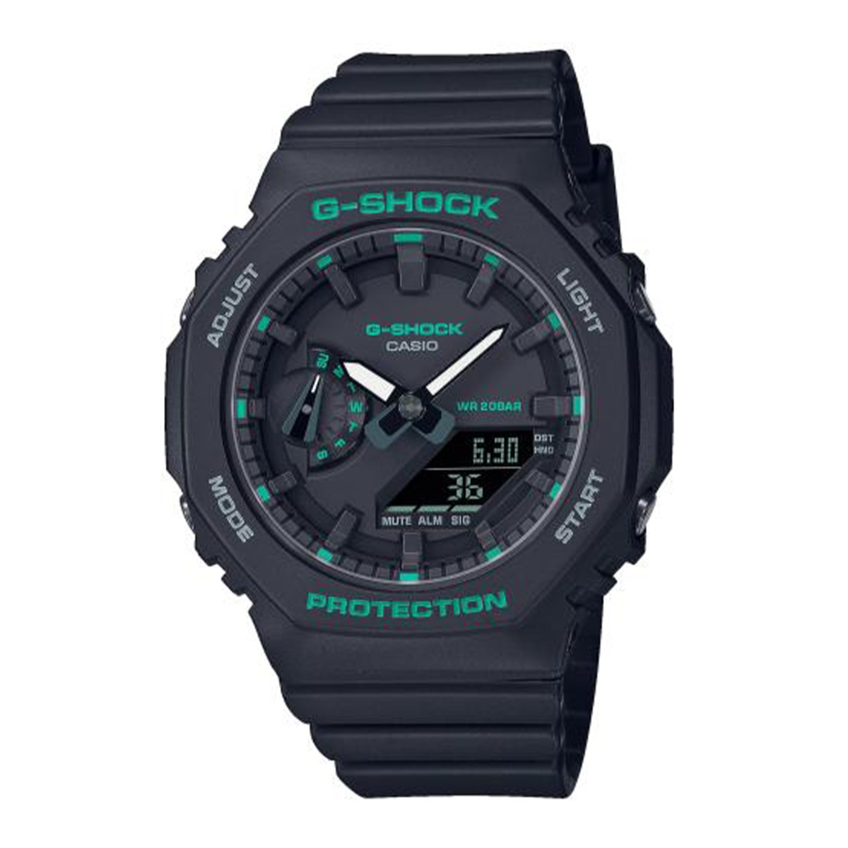 Casio G-Shock dykkerklokke, sort og turkis | Bjørklund