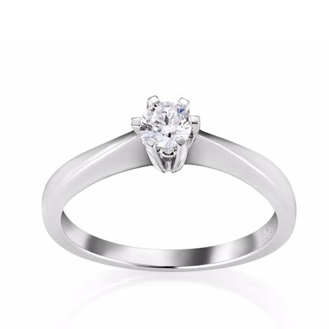 Helene Diamantring 585 Hvitt Gull 0,25 ct.