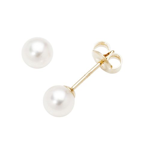 Øredobber Ferskvannsperle 585 Gult Gull 5-5,5 mm