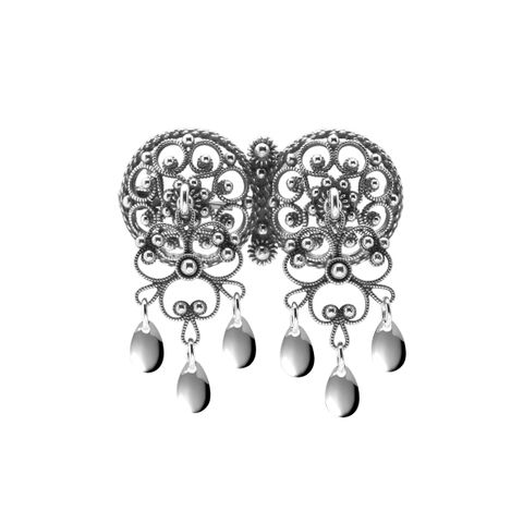 Halssølje Dryppløv 830 Oksidert Sølv