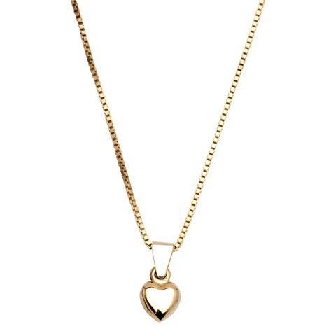 Halssmykke Hjerte 375 Gult Gull