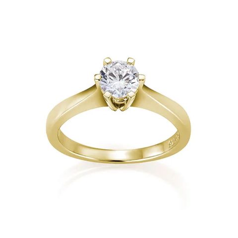 Helene Diamantring 585 Gult Gull 0,90 ct