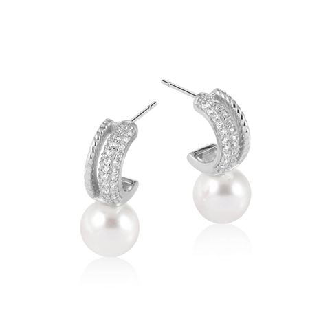 Øreringer Perle 925 Sølv