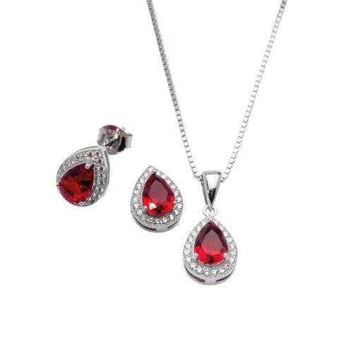 Smykkesett Rosett 925 Sølv