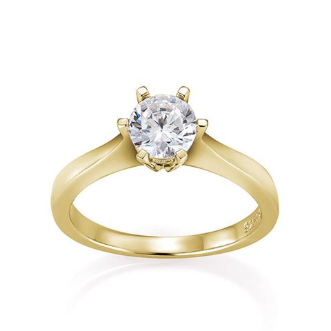 Helene Diamantring 585 Gult Gull 1,00 ct.