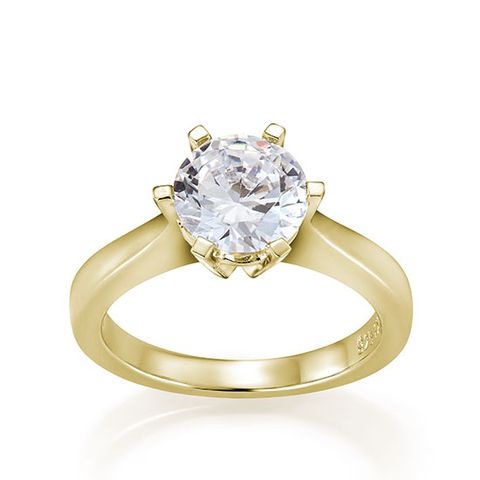 Helene Diamantring 585 Gult Gull 2,00 ct.