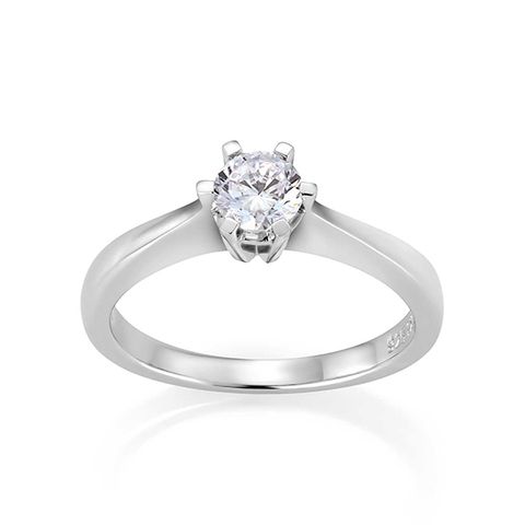 Helene Diamantring 585 Hvitt Gull 0,50 ct.