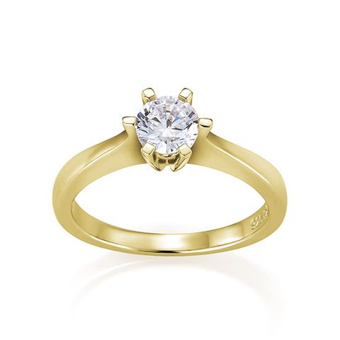 Helene Diamantring 585 Gult Gull 0,60 ct.