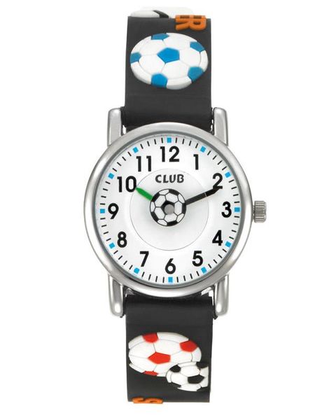 Barneklokke Sort Fotball