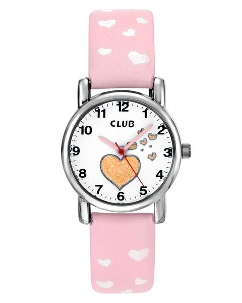 Club Barneklokke Hjerte Lys Rosa Ø27