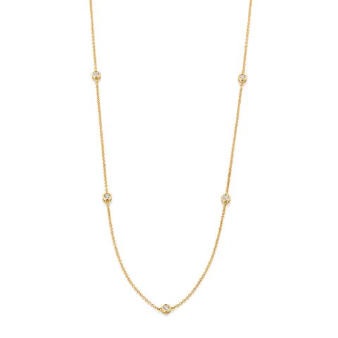 Diamantsmykke 375 Gult Gull